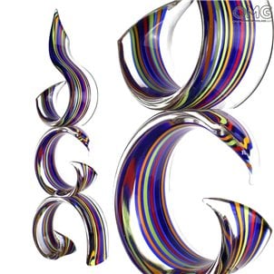 Neverending Wave - With Canes - Original Murano Glass OMG