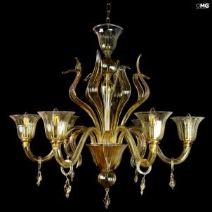 Venetian Chandelier Corvo Topaz  - Murano Glass 