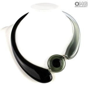 Denise Necklace - Double Black - Original Murano Glass OMG