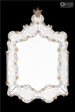 Octavius ​​- Espelho veneziano de parede - Vidro Murano