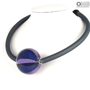 Collier Odissea - Violet - Verre de Murano Original