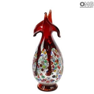 Aquilone - Rote Vase Glas Murrine