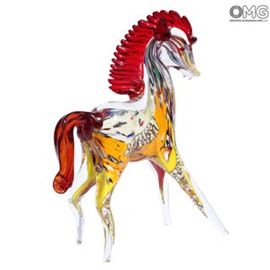 Horse Fantasy - Multicolor - Original Muranoglas Omg omg_original_murano_glass_object_6189