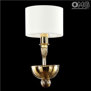 Дубай - Настенный светильник Бра Аппликация - 1 лампочка - Люкс - Оригинальное муранское стекло
