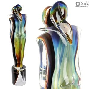 연인-calcedony 조각-Original Murano Glass Omg