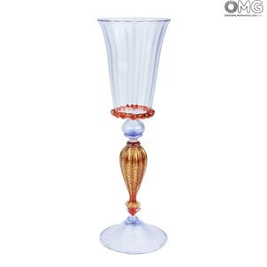 Venezianischer Kelch Venier - Glas geblasen - Original Murano Glas OMG