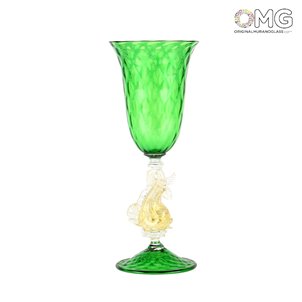 original_murano_glass_light_green_goblet_with_fish