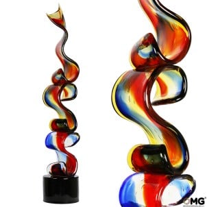 Infinite Waves - Sculpture - Verre de Murano Original OMG