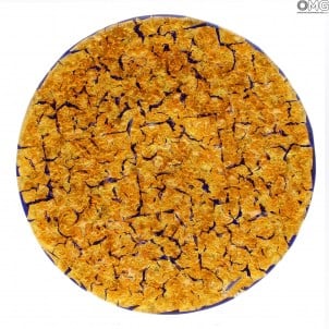 Platte Round Pure Gold 24 kt - original Murano Glass-Fruits Halter