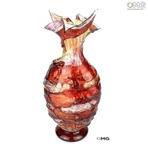 Vase Sbruffi Pointy Passion Rouge & Rose - Verre de Murano