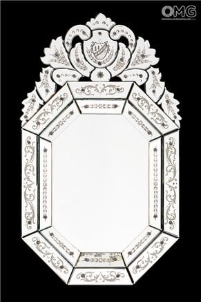 Ottaviano - Espejo veneciano de pared - Cristal de Murano