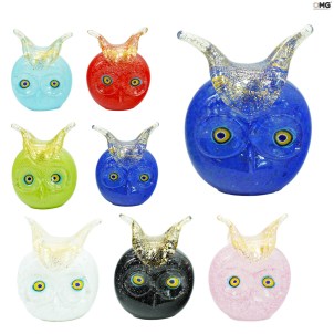 owl_fantasy_multicolor_collection_original_ Murano_glass_omg7