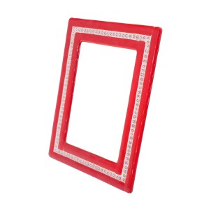 cadre_photo_rouge_blanc_millefiori_original_verre_murano_omg