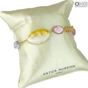 Bracelet Rose - Collection Antica Murrina - Verre de Murano Original