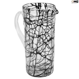 pitcher_original__black_lines_murano_glass_omg_omg11