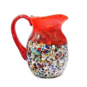 pitcher_red_millefiori_original_murano_glass_omg