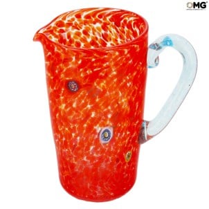 Caraffa Monocroma - Rosso - Vetro di Murano Originale OMG