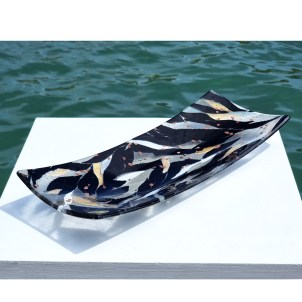 Plate Nuance Long - Black - Original Murano Glass OMG