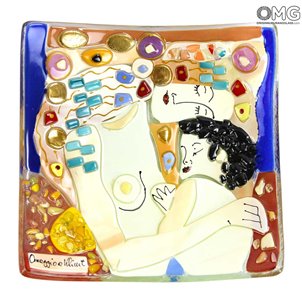 Assiette Trois Âges de Femme - Hommage à Klimt - Carré