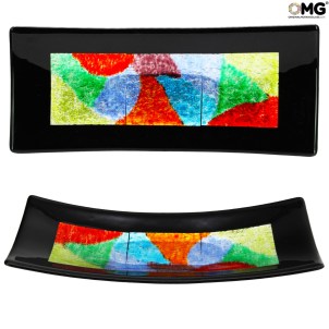 Elegant  Plate colorful - Empty pockets - Original Murano Glass