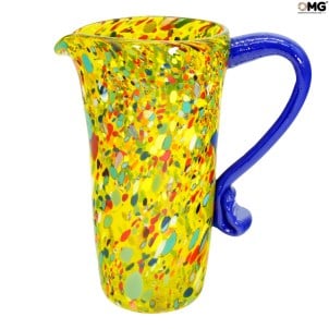 점묘법_pitcher_yellow_murrine_orginal_murano_glass_omg