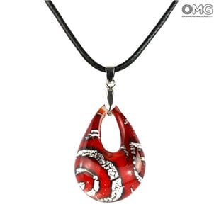red_and_silver_drop_pendant_murano_glass_jewels_3