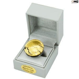 Ring rund Charming - Gold - Original Muranoglas OMG