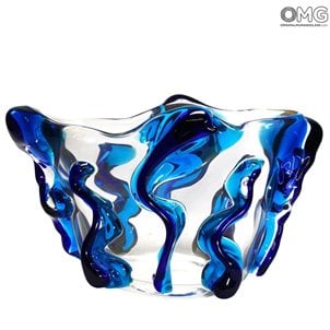 河花瓶-吹製的核心-原裝穆拉諾玻璃