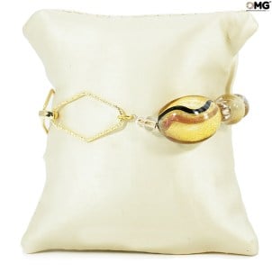 Armband Roma - mit Gold - Original Muranoglas OMG