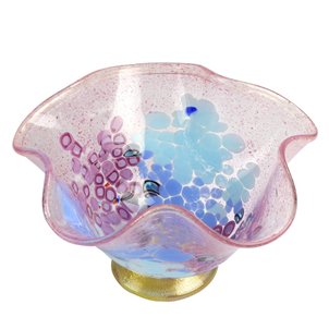 Schüssel Herzstück - Pink und Gold - Original Murano Glass OMG Schüssel Herzstück - Pink und Gold - Original Murano Glass OMG