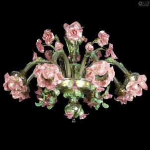 ロゼット_オリジナルムラノグラス_ヴェネテイン_シャンデリア_omg