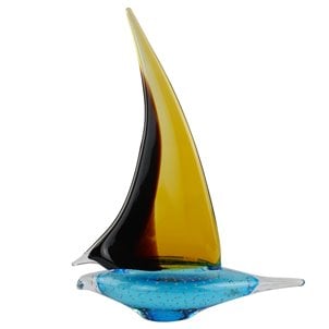 帆船Baleton - 原始穆拉諾玻璃雕塑