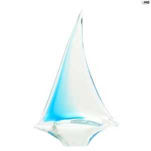 Velero - azul claro - Cristal de Murano original OMG
