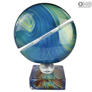 Saturno-칼세도니의 Scultpure-Original Murano Glass OMG