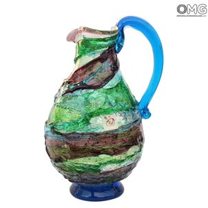 sbruffi_style_pitcher_murano_glass_green_and_blue