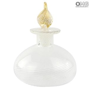 Botella de aroma con tapón - Filigrana - Cristal de Murano original OMG