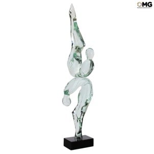 ダンス-透明なガラスの彫刻-オリジナルのムラーノガラスOMG