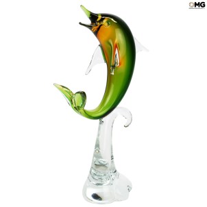 雕塑_green_dolphin_original_murano_glass_omg_venetian