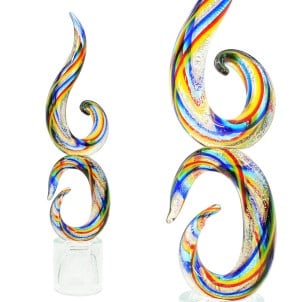 escultura_knot_rods_silver_lovers_original_murano_glass_omg