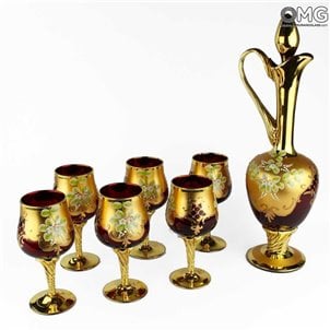 Trefuochi Glasses - Original Murano Glass OMG set_trefuochi_red_murano_glass_2