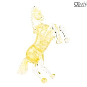 Shire Horse - echtes Gold - Original Murano Glass OMG