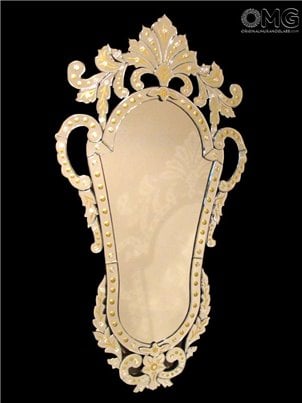 Espejo Veneciano Sofia Amina Grabado en Oro