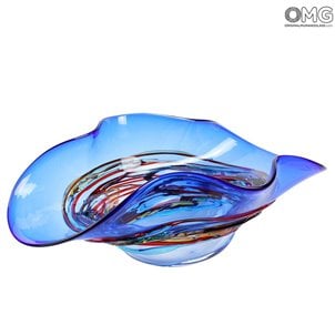 寬邊帽藍色核心-威尼斯玻璃花瓶