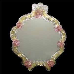 Flowers Queen Mary Table Mirror Venetian - Murano glass