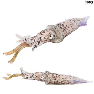魷魚 - 動物 - 原始穆拉諾玻璃 OMG