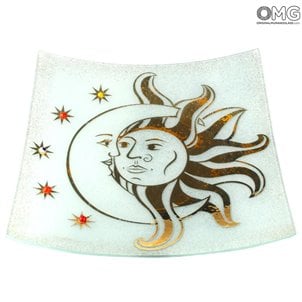 Leere Tasche - Sonne und Mondweiß - Original Murano Glass OMG