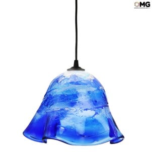 교수형 램프 - 파란색 - Sbruffy - 오리지널 무라노 유리
