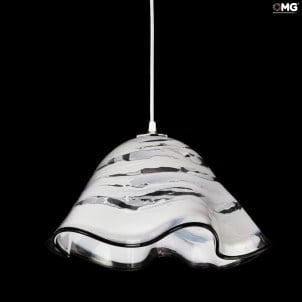 교수형 램프 - 흰색 - Sbruffy - 오리지널 Murano Glass