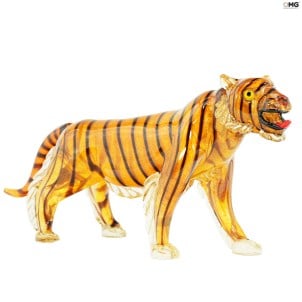 Escultura Tigre Malesia Vidro Murano Original