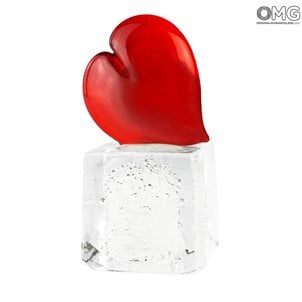 Heart Love - Pisapapeles - Cristal de Murano original